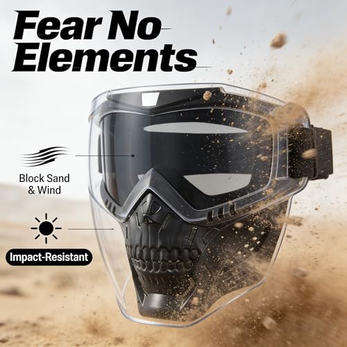 Image of Motorcycle Face Mask Full Face,Dirt Bike Goggles Motocross, ATV, Offroad, Riding Racing Goggles for Men Women