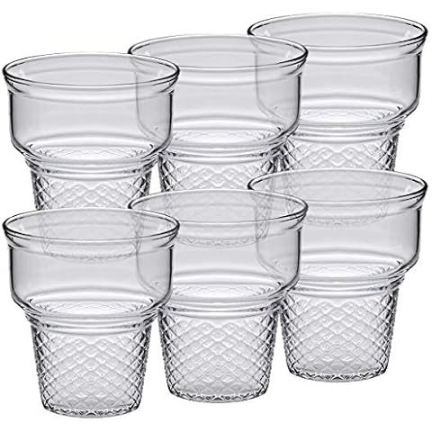 CRISTALICA Eiscremeglas Eisbecher Eiswaffel-Becher 6er-Set Bambini Gelato 250ml Cover