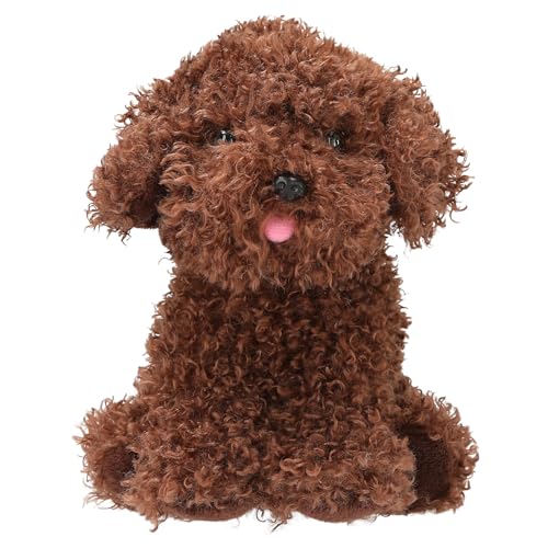 Depesche 13862 TOPModel Fur Ever Friends - Kuscheltier Hund Cody, mit lockigem Fell in Dunkelbraun, ca. 16 cm großes Plüschtier