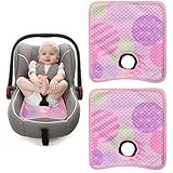 LITTOBEBE Car Seat Potty Training Protector, Waterproof Car Seat Liner with Anti-Slip Backing, Machine Washable Car Seat Cover for Baby Toddler Carseat, Stroller (Pink, 2PC)