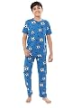 Ninos Dreams Cotton Graphic Pajama Pack of 1 (Round Neck Boys Coord Set_Blue 2_8-10 Years)