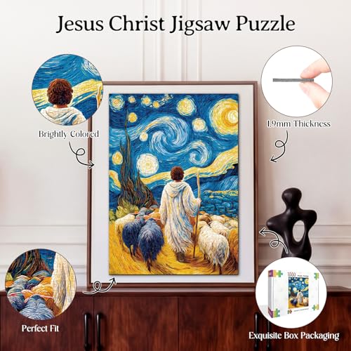 Puzzle Jigsaw Circular Jesus Christ 1000 Piezas 26.6 pulgadas para Adultos miniatura 3