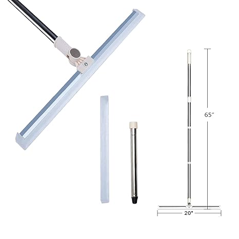 Floor Squeegee Silicone Blade Long Handle of 65