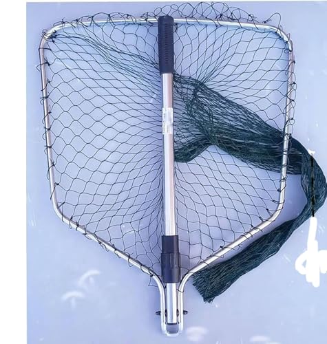 DIMENSIONI RETE: Testa quadrata 50x50 cm con rete profonda 90 cm, ideale per la pesca in mare dalla barca