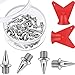 Hotop 32 Pieces 1/2Inch，1/4Inch,3/8Inch Steel Spikes Track Shoe Spikes Replacements and Spike Wrench for Sports Running Track Shoes (White, 1/4 Inch)