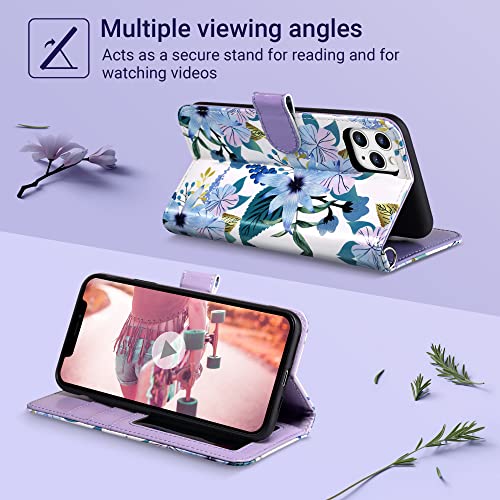 Ulak Compatible With Iphone 11 Pro Max Wallet Case For Women, Pu Leather Folio Flip Cover With Card Holder Kickstand Wrist Strap, Shockproof Protective Purse Case For Iphone 11 Pro Max (Blossom) #TOP3