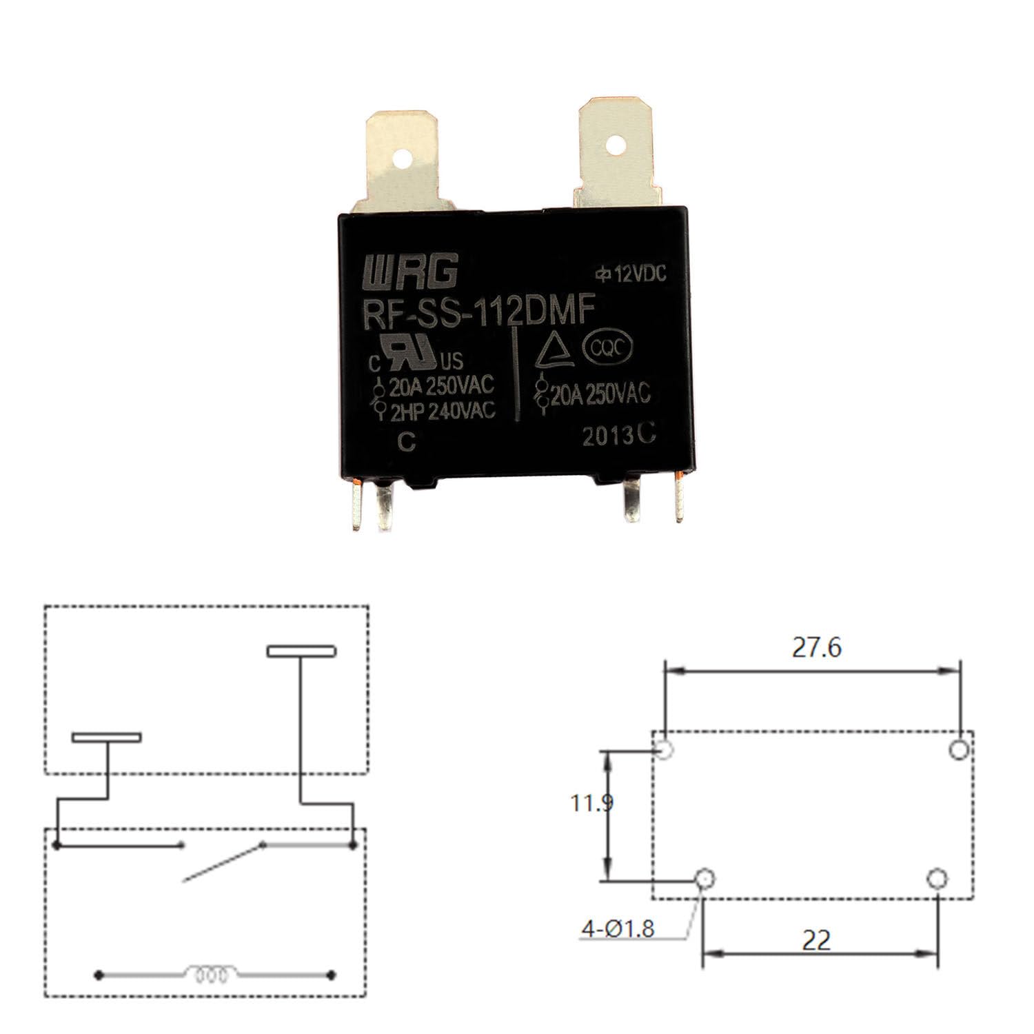 Generic 1pcs RF-SS-112DMF 12VDC 20A The Old