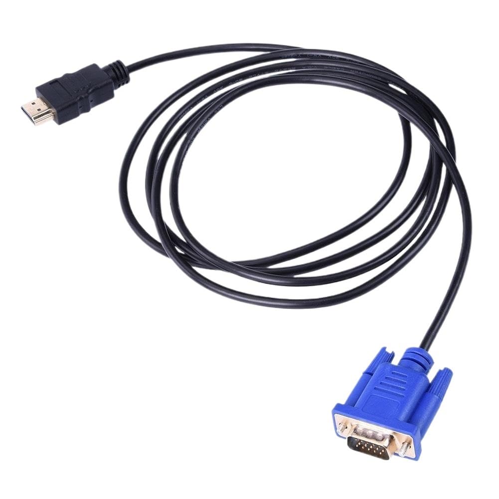 Kabel kompatybilny z HDMI 1,8 m do VGA 1080P HD z adapterem audio, kabel HDMI kompatybilny z kablem VGA