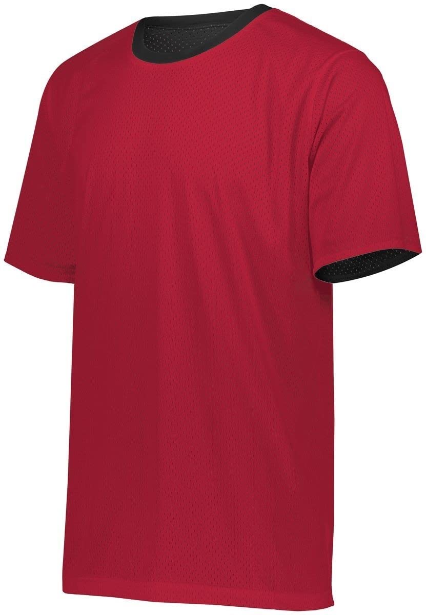 Augusta Sportswear Short Sleeve Mesh Reversible Jersey XL Black/Scarlet