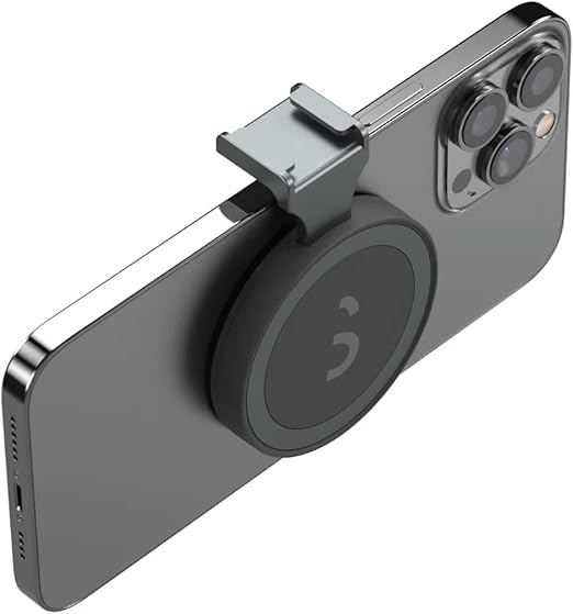 ShiftCam SnapShoe - Snap-on Cold Shoe Mount for Mounting Accessories - Magnetic Mount Snaps on to Any Phone (Midnight)
