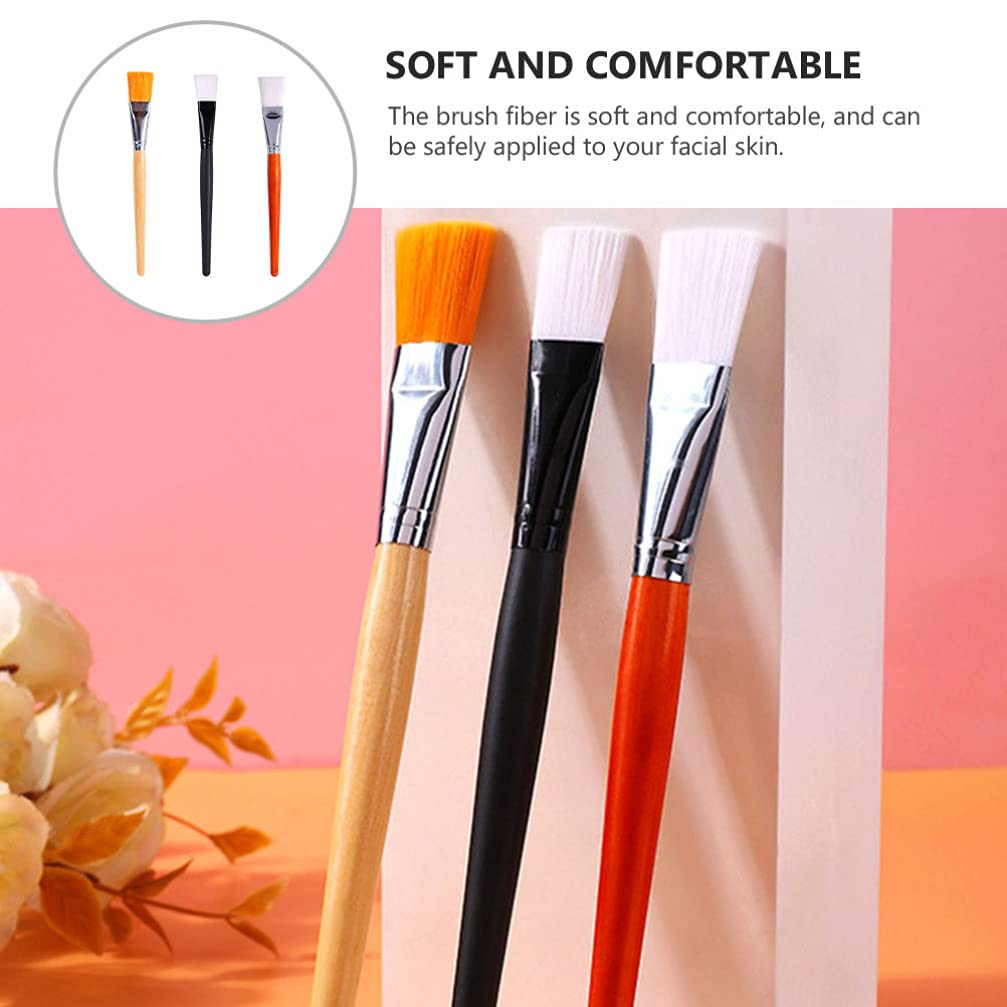 3pcs Fan Facial Facial Mud Applicator Acid Applicator Brush Cosmetic Tools Makeup Applicator for Mud Cream Women Girls
