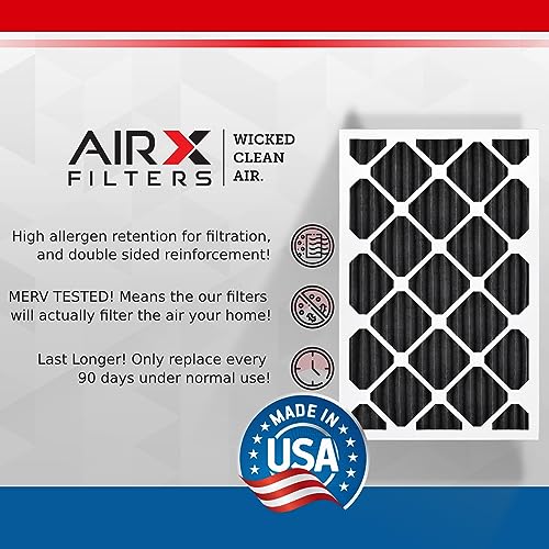 AIRX FILTERS WICKED CLEAN AIR. 16x25x1 Air Filter Odor Eliminator Carbon Filter MERV 8 AC HVAC Furnace Filters 6 Pack - Image 4