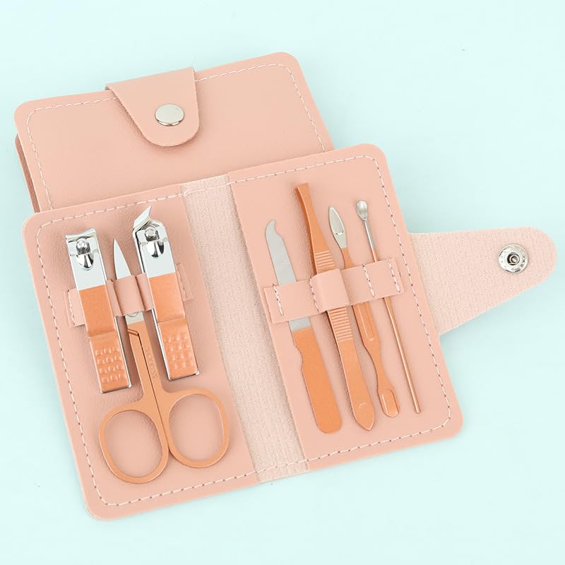 Manicure Set-Stainless Steel Nail Care Set-Professional 7 in 1 Ingrown Toenail Clipper Grooming Tool-Pedicure Kit Toe Nail Cutter-Thick