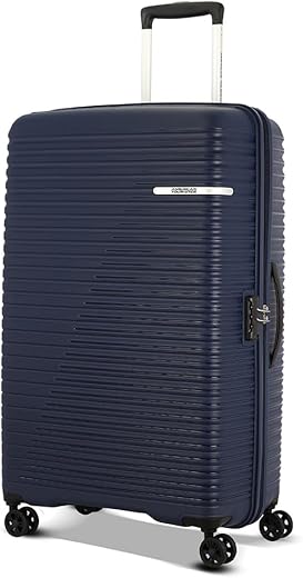 American Tourister Liftoff 79 CM Large Check-in Polypropylene (PP) Hard 8 Wheels Spinner Luggage/Suitcase/Trolley Bag for Travel (Mid Blue)