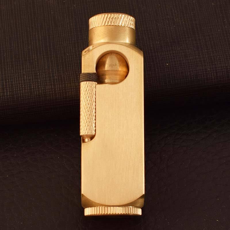 Image of Smoke King Brass Lighter Vintage Trench-Style, Refillable Oil Flame (Fuel Not Included)
