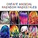 Hair Chalk Comb Set – Nontoxic Temporary DIY Rainbow Highlighting Dye for Kids, 10 Bright Vibrant Colorful Eco Safe No Mess Washable Wash Off Hair Chalking Colors