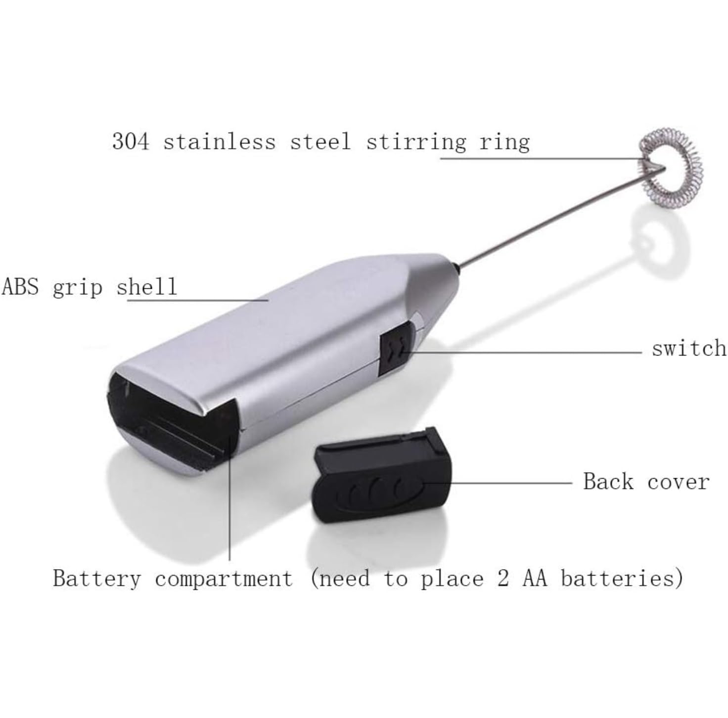 Frullino Montalatte Montalatte Portatile Mini Frullatore Miscelatore Portatile Per Bevande Frullino Per Le Uova A Batteria Monta Latte