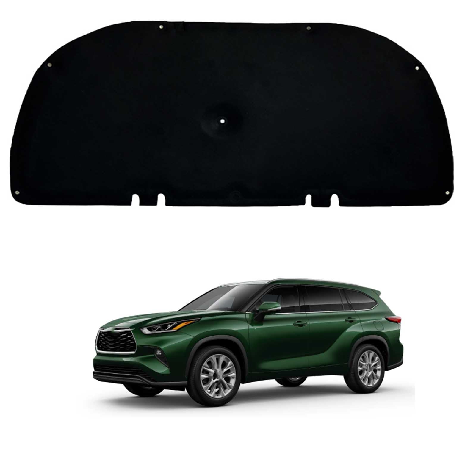 Papep Normal Heat Shield & Soundproof Cotton For Toyota Highlander 2020-2025 Oe: 53341-0E120, Bonnet Engine Insulation Mat, Noise Reduction Thermal Liner Cover For Car Hood