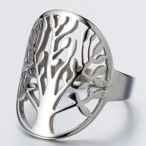 Jude Jewelers Stainless Steel Tree of Life Ring Statement Promise Anniversary Cocktail Party3