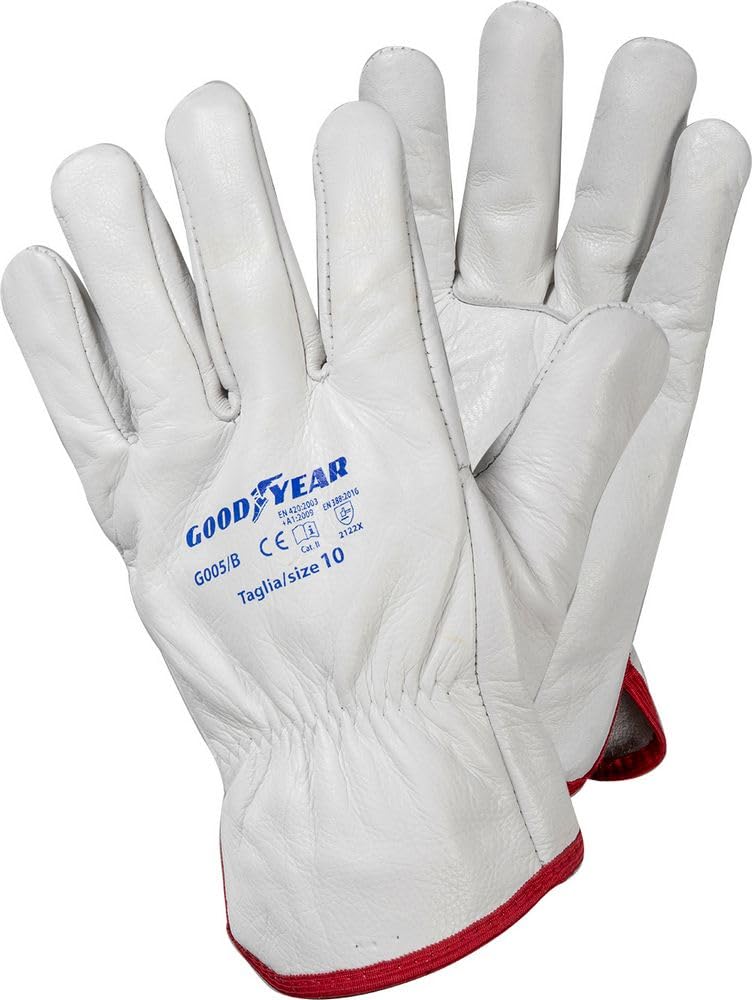 Goodyear Full Grain Leather Work Gloves Size 10