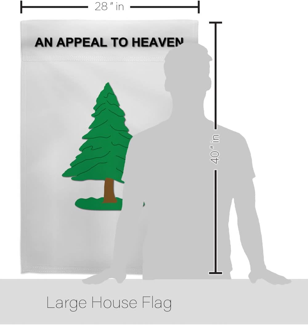 Breeze Decor - Pine Tree Americana - Everyday Historic Impressions Decorative Vertical House Flag 28" x 40" Printed In USA