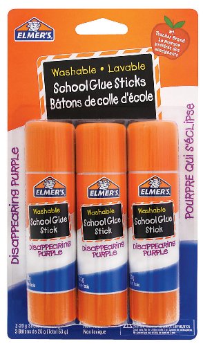 Elmer's Disappearing Purple School Glue Stick, 20G, 0.7-Ounce Each, 3-Pack (61666Q) view 2