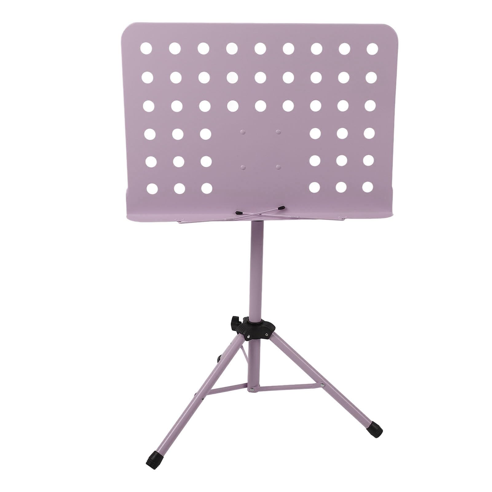 Partido de partituras de altura ajustable de altura ajustable de la música plegable soporte de libros de guitar (Púrpura)