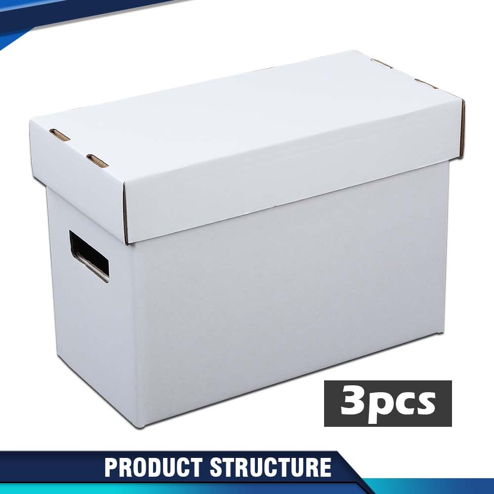 PIT66 3 Pack Comic Book Storage Comic Book Box Holds 150-175 Comics Collapsible and Stackable Comic Short Box Moistureproof Comic Box Stackable Archival Cardboard