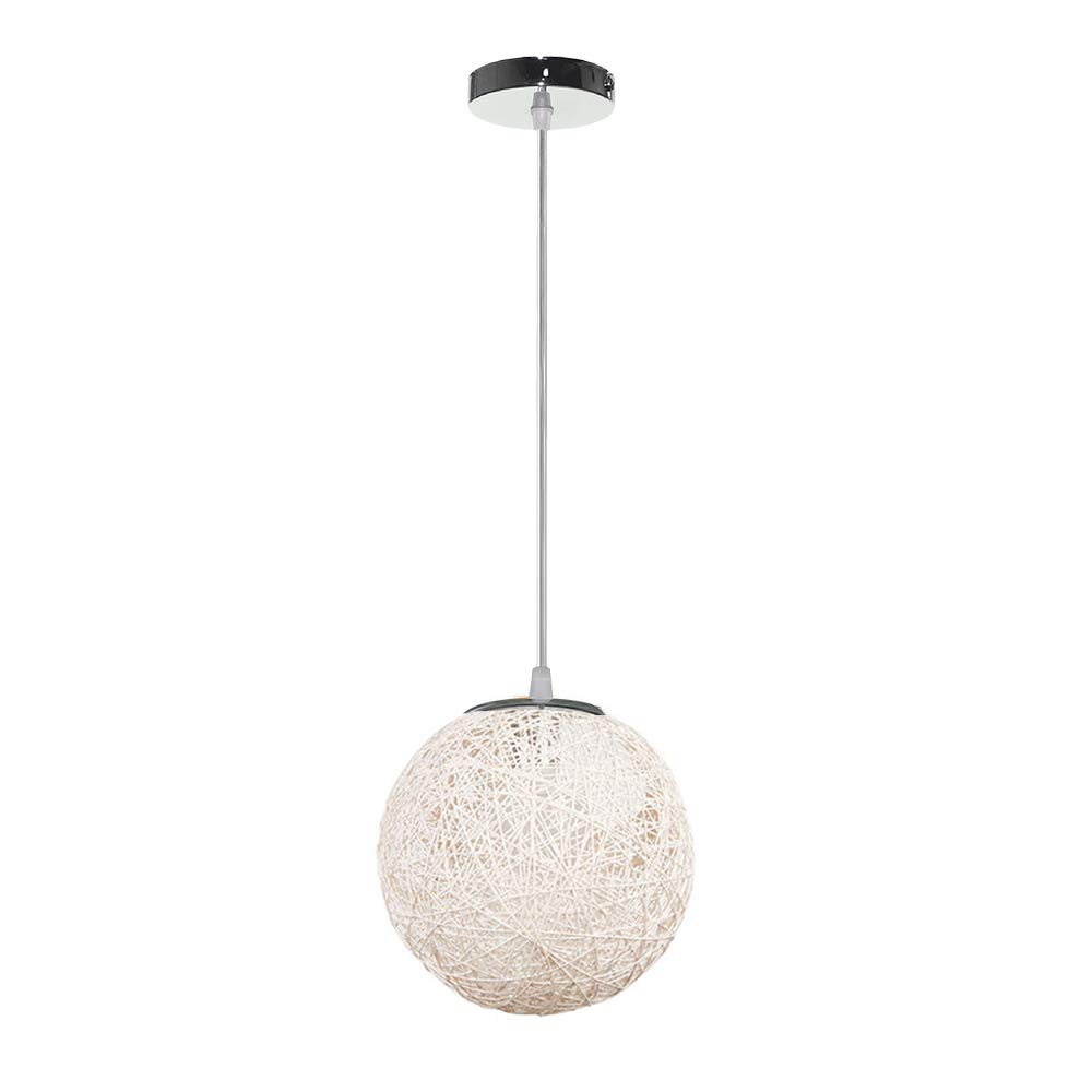 PETITES ECREVISSES Lámpara de Techo Colgante Forma de Bola de Tela Tejida Luz Colgante 20cm Interior Iluminación Decoración Cafetería Restaurante Sala de estar Comedor pasillo Loft
