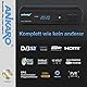 ANKARO DSR 2100 digitaler Full HD 1080p Satelliten Receiver schwarz mit USB Mediaplayer, Aufnahmefunktion und Timeshift/HDMI/Scart/LED Display / 12V Netzteil ideal für Camping