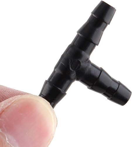 Miniatura 3 de uxcell 10 conectores de tubo de aire de línea aérea en forma de T de 3 vías de diámetro de 0.236 in para acuario
