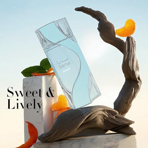 Image of A CENTER Nusuk Sama Cologne for Men | Warm Spicy Gourmand Eau de Parfum | 100ml Long Lasting Perfume with Lemon & Bergamot, Ozonic Sage & Geranium, Clean Moss, Musk & Amber | Rich Seductive Scent