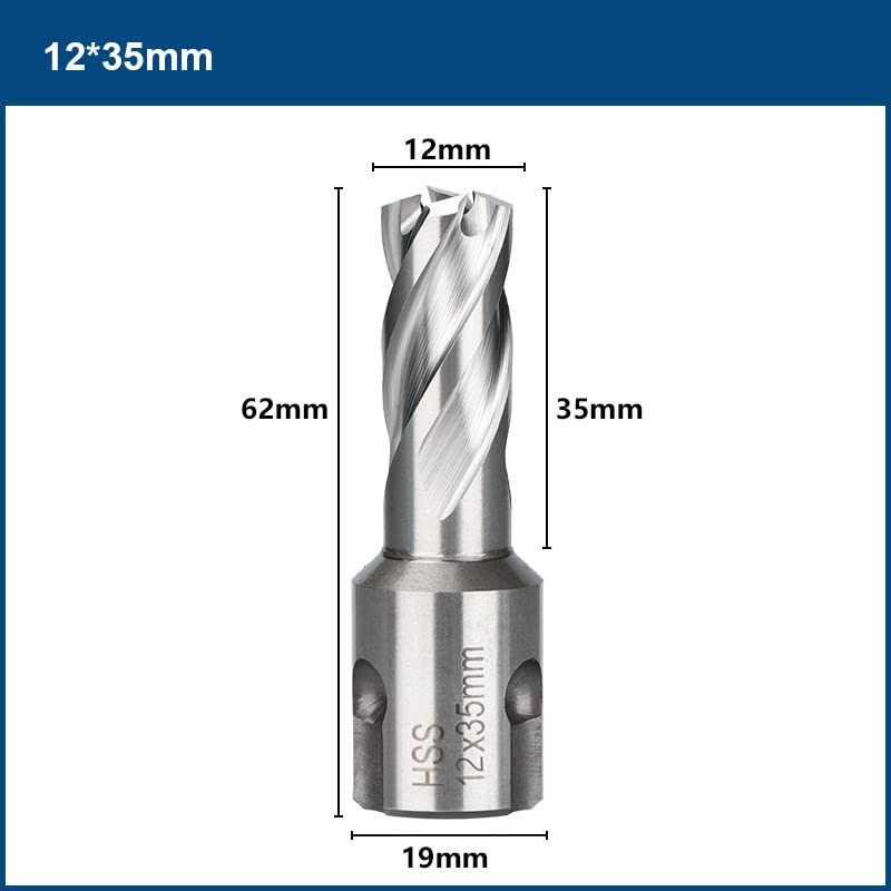 Fresa Anulare HSS 19 Mm – Punta A Tazza Con Gambo Weldon Per Foratura Metalli (6-60 Mm)