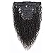 VTAOZI Curly Clip in Hair Extensions Human Hair for Black Women 8A Brazilian 3C 4A Kinky Curly Real Hair Extensions Clip in Human Hair Natural Color 10Pcs 120G/Set (16 Inch)