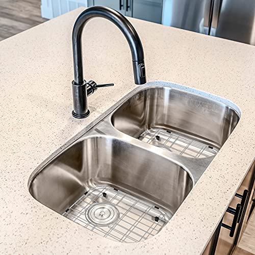Lqs Kitchen Sink Grid, Sink Bottom Grid, Sink Protector 12 5/8" X 14 9/16" Rear Drain For Single Sink Bowl (1 Pack) #TOP3