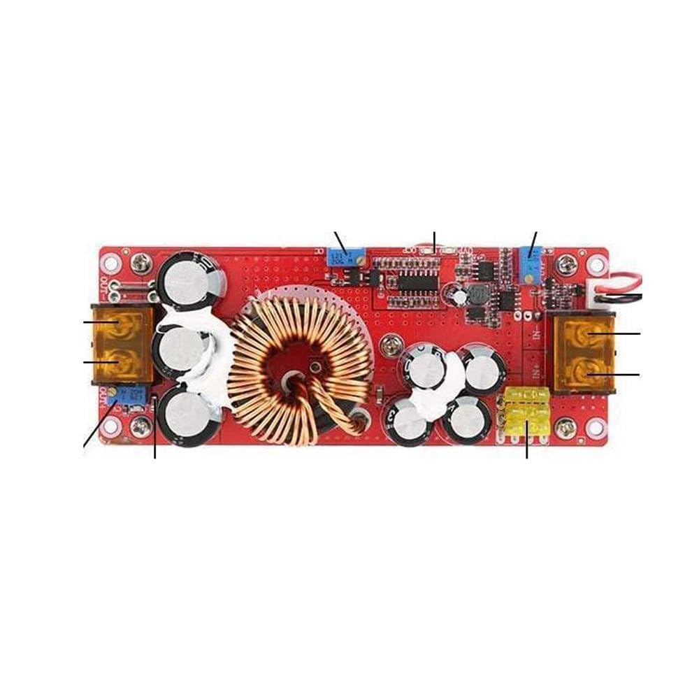 Generic 1800W 40A DC-DC Step Up Boost Converter 10V-60V to 12V-90V Regulator Current Power Supply Module with Fan 1500W 30A