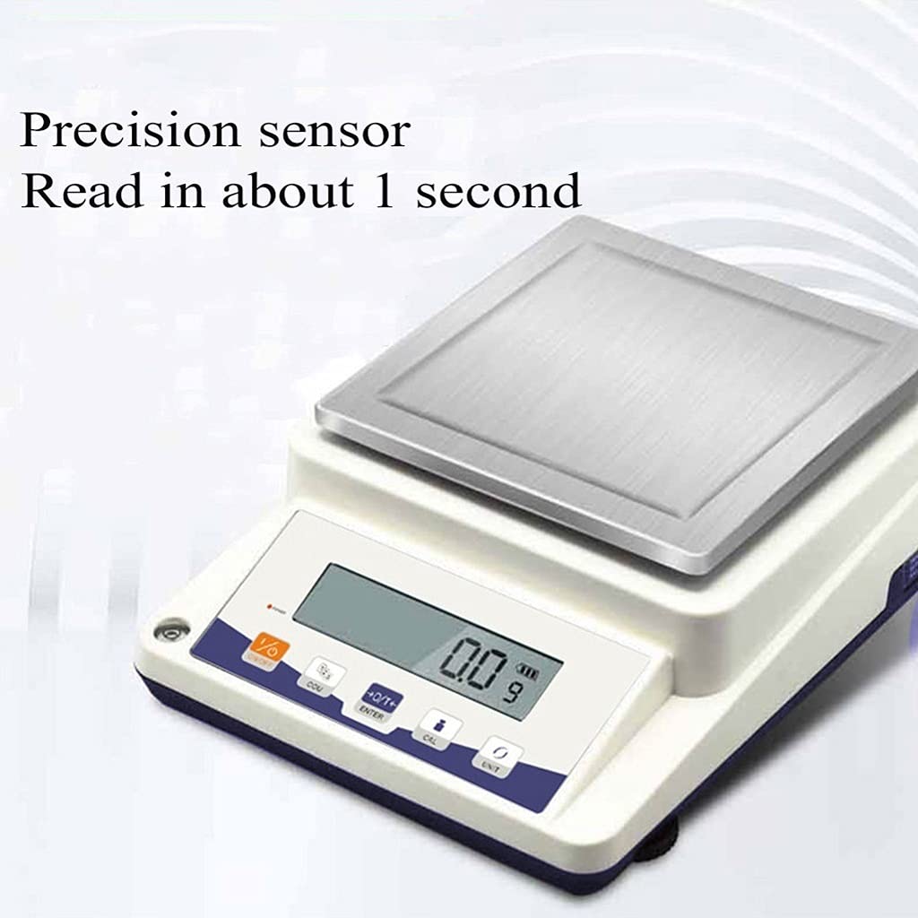 Báscula Digital de Alta precisión para Laboratorio, balanza electrónica analítica de Cocina, báscula para joyería y Oro, Pantalla LCD (5100g/0.1g)