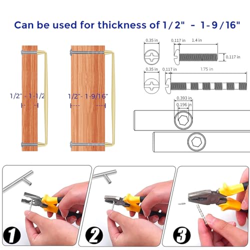 Image of Ravinte 30 Pack 10 Inch Brushed Gold Kitchen Cabinet Handles Solid Zinc Alloy Cabinet Pulls Cupboard Hardware Drawer Handles