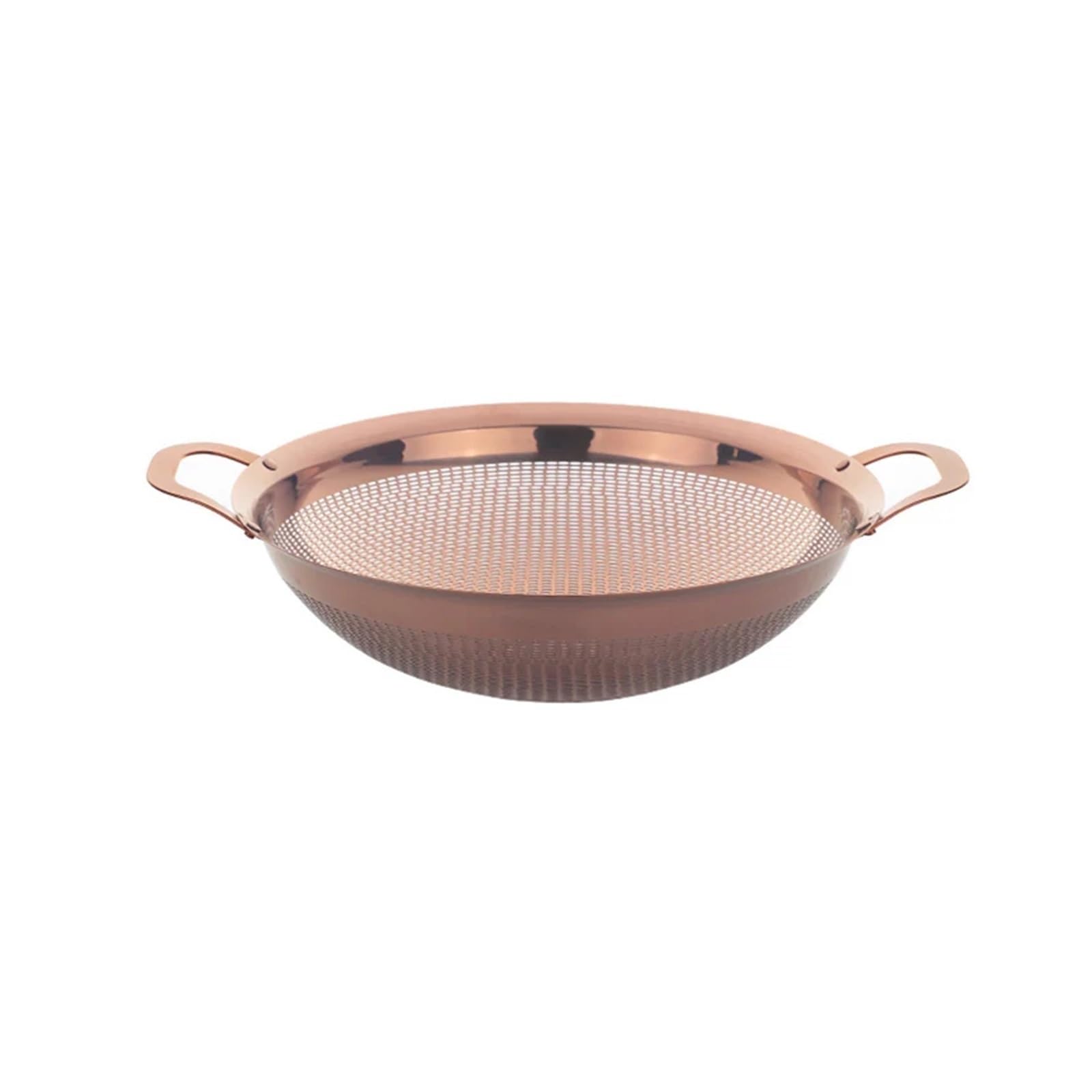 Escurridor de acero inoxidable, coladores arroz, colador frutas dorado, filtro malla for verduras con mango, herramienta cocina para Cocina(Gold)