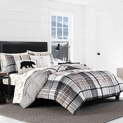 Image of Eddie Bauer - Flannel Sheets Full Size, Anti-Pilling & Wrinkle Resistant Cotton, Touchably Soft for All-Season Comfort - Bed Sheets with Matching Pillowcases & Fitted Sheet (Geese Meadow Yellow)