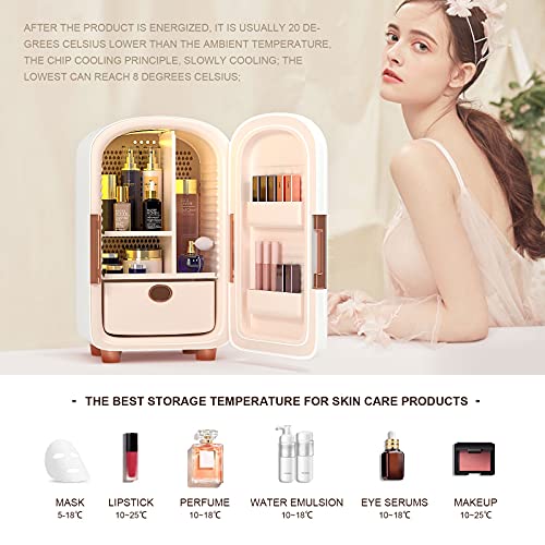 S SMAUTOP mini koelkast, 12 liter draagbare schoonheid make-up huidverzorging koelkast, cosmetica koelkast compacte… - Image 7