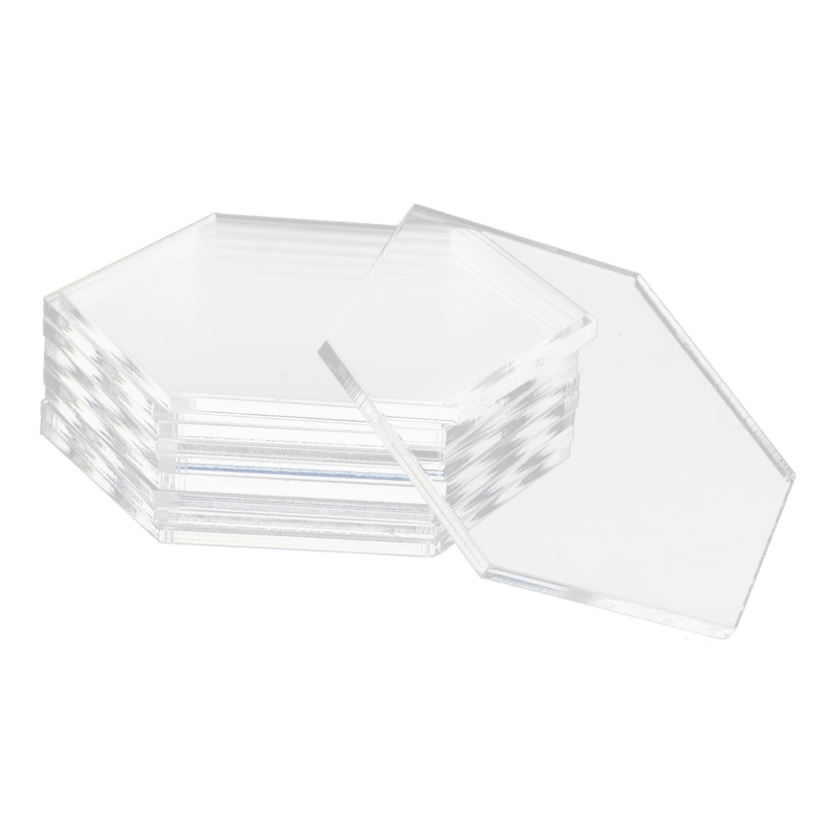 OUNONA DIY Acrylic Sheets 10 Hexagonal Boards for Boys and Girls Art Lovers Easy to Clean Your Creations