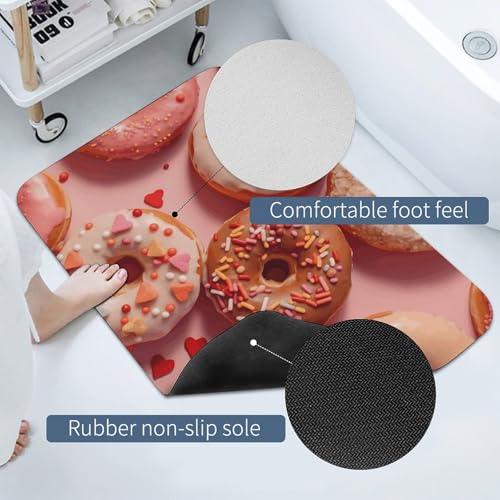 Tapis de bain carré imprimé Donuts pour sécuriser la sortie de douche - 5