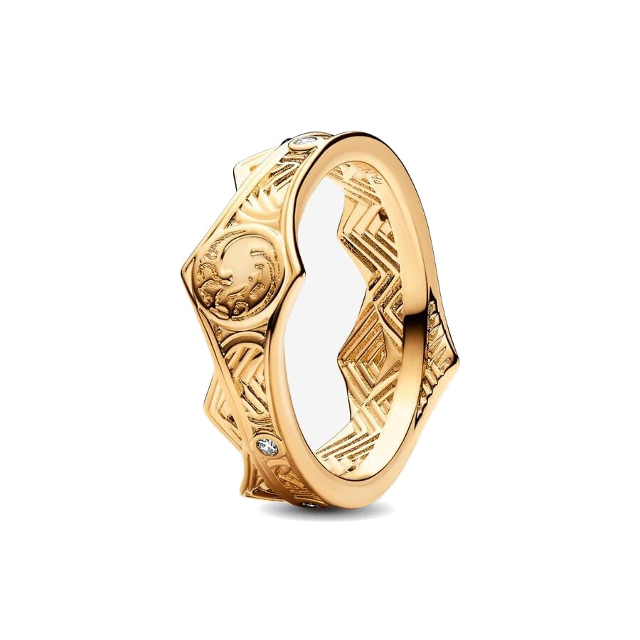 PANDORAAnillo de corona de Game of Thrones House of the Dragon 162969C01, amarillo dorado, Zirconia cúbica