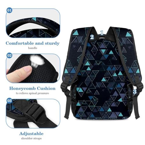 Ensemble cartables multicolore à compartiments et trousse pour adolescents - 4