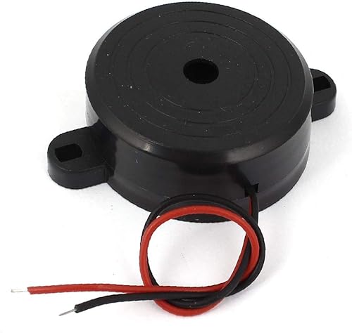 IIVVERR 6.24 V 1.6in de diámetro, cables de alambre de audio industrial, zumbador de alarma electrónico activo (6.24 V 1.6in de diámetro, cables de