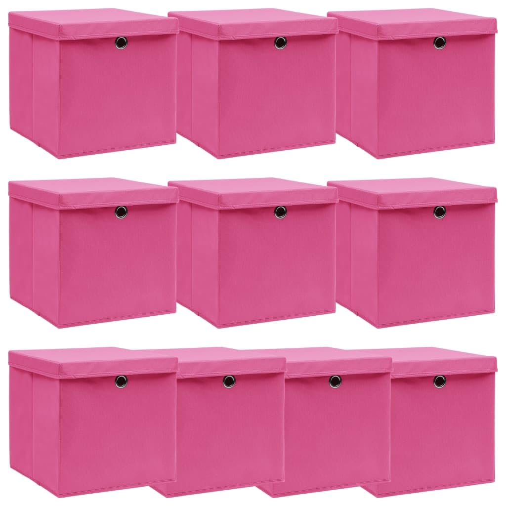 Boîtes de rangement tissu rose 32x32x32 cm pour éliminer le désordre chez soi