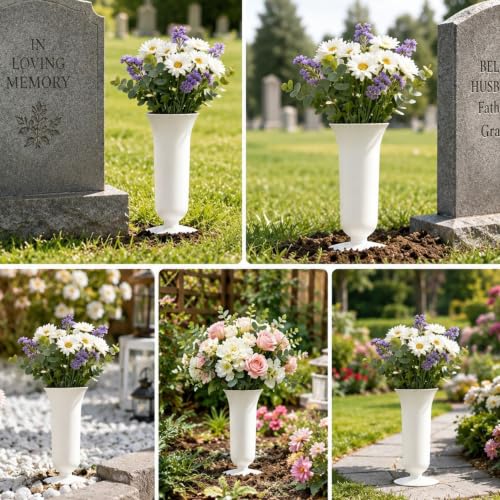 2 Jarrones de cementerio con pinchos para mantener vivo su tierno recuerdo 4