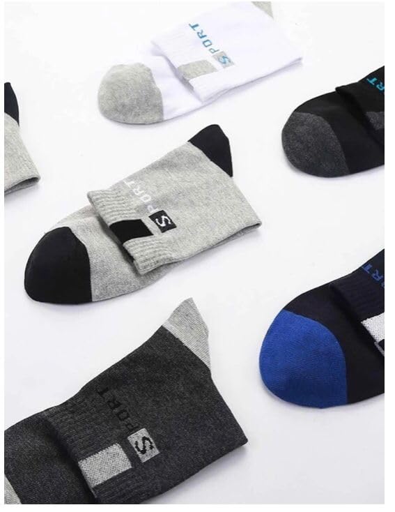 Image of 5 Pairs Sports Cotton Ankle Length Socks for Men, Pack of 5., Assorted