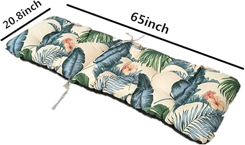 Miniatura 4 de SEAHOME Cojín para silla mecedora de 65 pulgadas para interiores y exteriores, cojín para silla de salón de patio con lazos y cubierta superior,